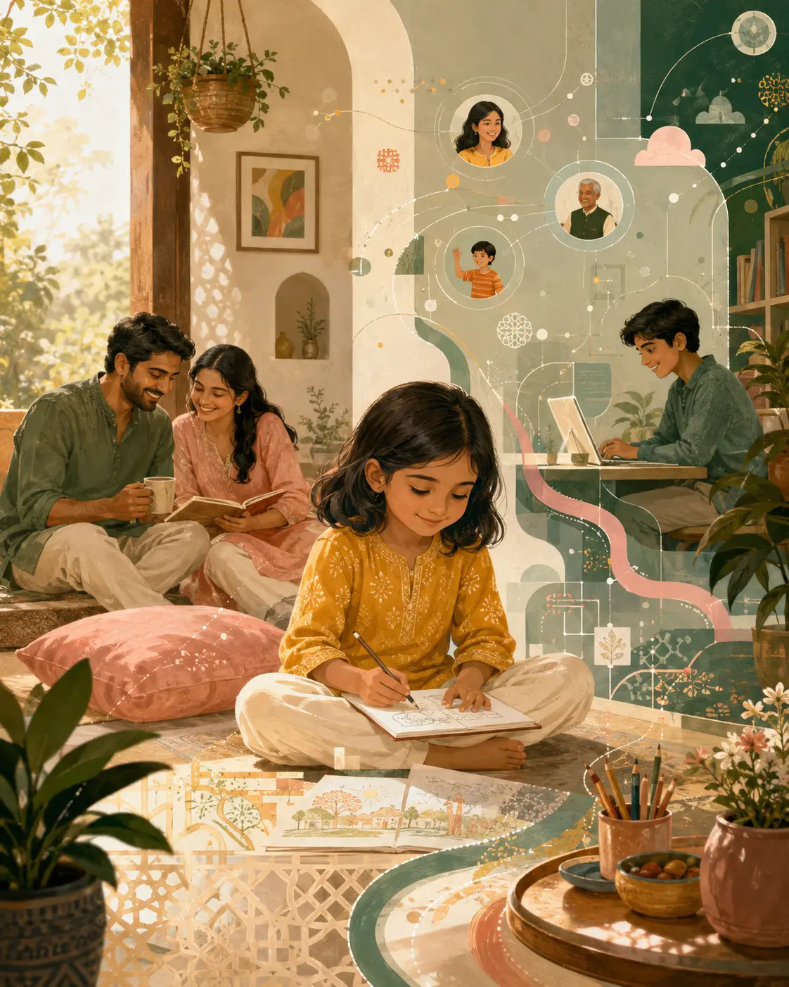 A family connected by trust across a child’s physical and digital worlds